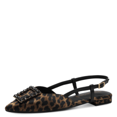 Damen Slingpump mit Leo-Muster