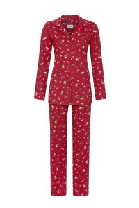 Damen Pyjama mit kleinen Elchmotiven