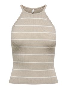 Damen Top ONLGEMMA SL SCALLOP STRIPE O-NECK
