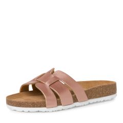 Damen Pantoletten mit Metallic-Effekt