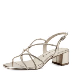 Damen Sandalette im Metallic-Look