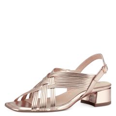 Damen Sandaletten im Metallic-Look