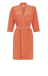 Bademantel mit 3/4 Arm in orange