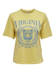 Damen T-Shirt mit Frontprint ONLCAPRI LIFE BOXY S/S COLLEGE