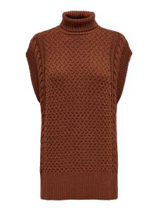 Damen Weste ONLSIF FREJA S/L ROLLNECK VEST LONG KNT Argan Oi