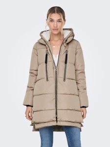 Damen Puffermantel ONLNORA LONG PUFFER COAT CC OTW Crockery