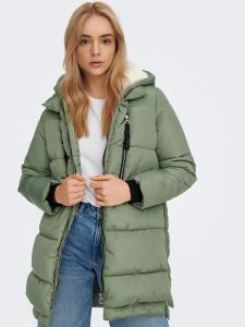 Damen Pufferantel ONLNORA LONG PUFFER COAT CC OTW Sea Spray